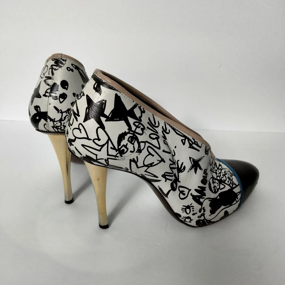 LANVIN BLACK/WHITE PRINTED. - Picture 4 of 10